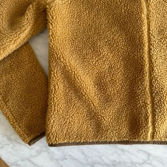 L.L. Bean Women's Bean's Sherpa Fleece Jacket XXS Reg Antique Gold - Picture 12 of 13